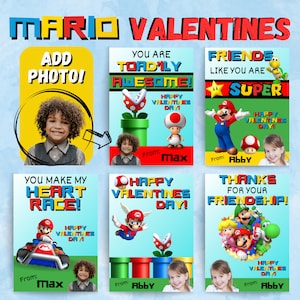 Super Mario World Dia dos Namorados Infantil, Dia dos Namorados Infantil, Dia dos Namorados para Impressão, Dia dos Namorados da Classe