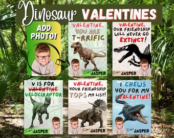 Dinosaur Kids Valentine, Kids Valentines, Printable Valentines, Class Valentines, Jurassic Park Valentines