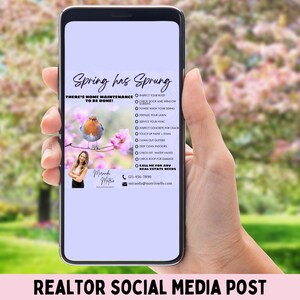 Spring Realtor Social Media Template: Home Maintenance (Digital Download)