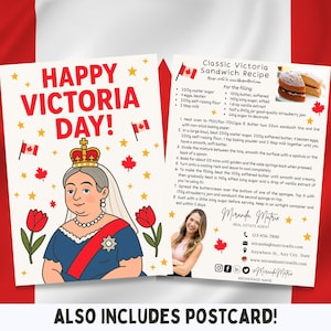 Victoria Day Rezeptkarte, kanadische Mai-Immobilienpostkarte, Grundbesitz-Pop by-Postkarte, Makler-Immobilienmarketing, Realtor Farming