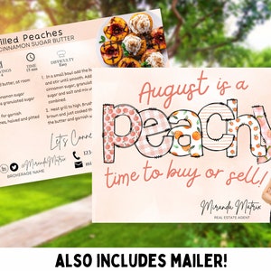 Grundpostkarte, Canva Vorlage, Realtor Marketing, Realtor Rezept Sommer August