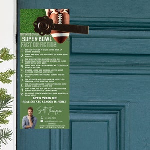 Football Real Estate Door Hanger Template: Winter Marketing (Digital Download)