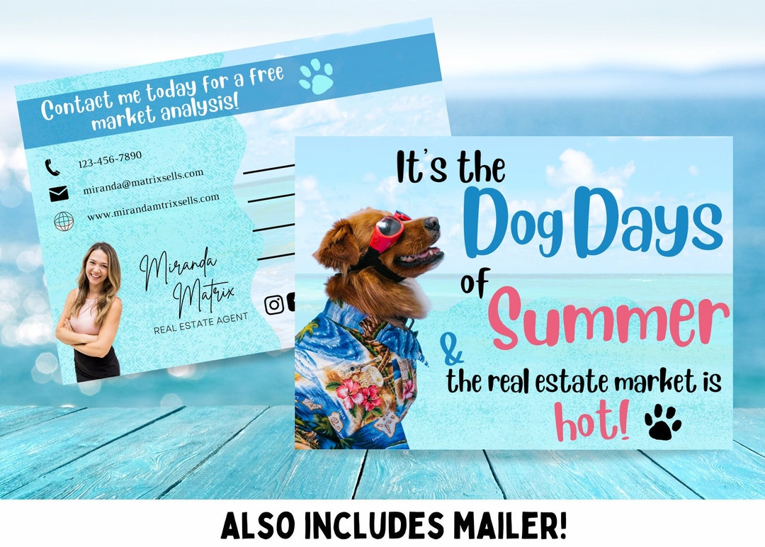 Summer Real Estate Postcard, Canva Template, Realtor Marketing, Realtor