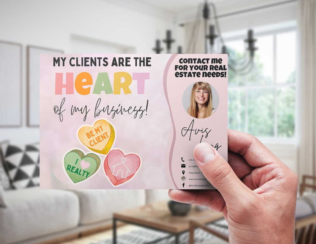 Valentines Heart Real Estate Mailer Real Estate Pop by Etsy