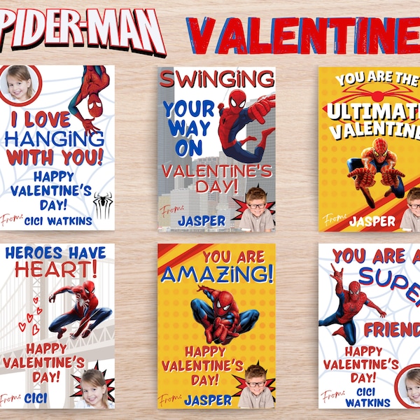 Superhero Kids Valentine, Kids Valentines, Printable Valentines, Class Valentines