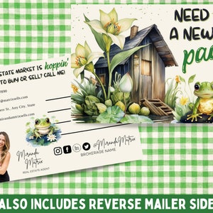 Cartolina immobiliare primaverile, modello Canva, marketing immobiliare, cartoline primaverili immobiliari, cartolina primaverile dell'agente immobiliare