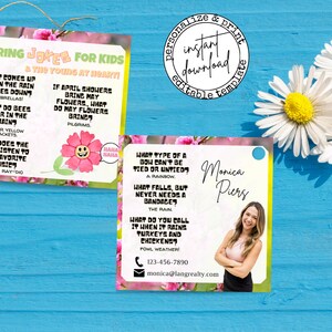 Spring Season Printable Marketing Tags, Realtor Pop By Tag, Client Appreciation Summer, Referral Real Estate and Referrals, Joke