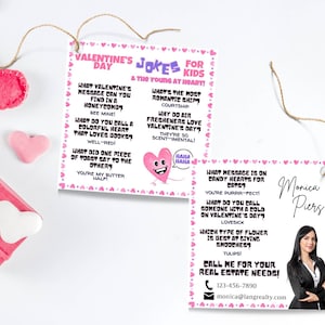 Printable Marketing Tags, Realtor Pop By Tag, Client Appreciation Winter, Referral February Valentine’s Day, Real Estate and Referrals Joke