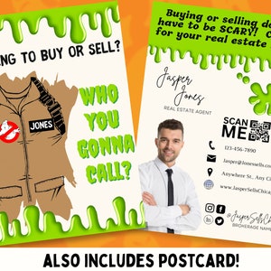 Real Estate Postcard, Canva Template, Real Estate Marketing, Halloween, Real Estate Postcard, Agent Real Estate Market, Real Estate Postcard