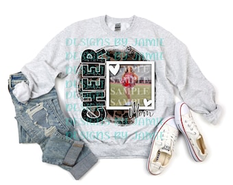 Cheer mom photo insert sublimation PNG download