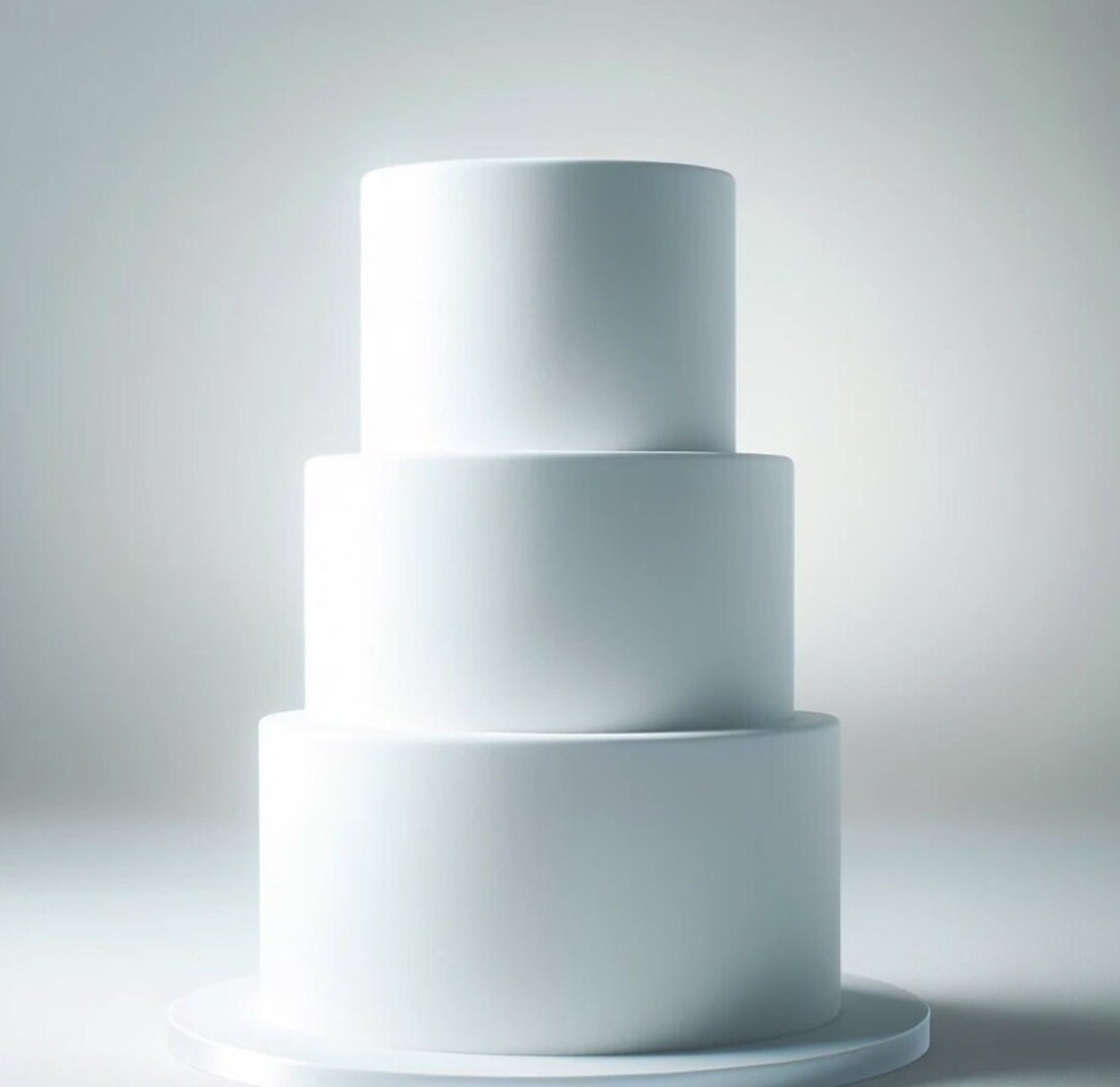 3 Tier Classic Wedding Cake. Fake Cake. Displayd Wedding Cake. - Etsy UK