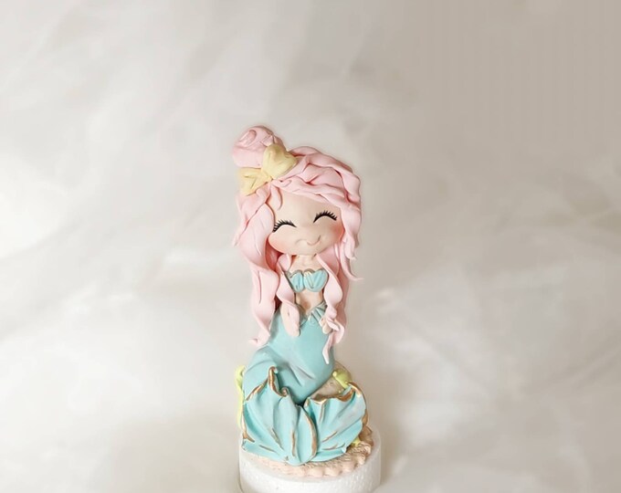 Mermaid Cake Topper. Ocean themed Cake Toppers. Mermaid Cake Figures. BIRTHDAY cake decorations.