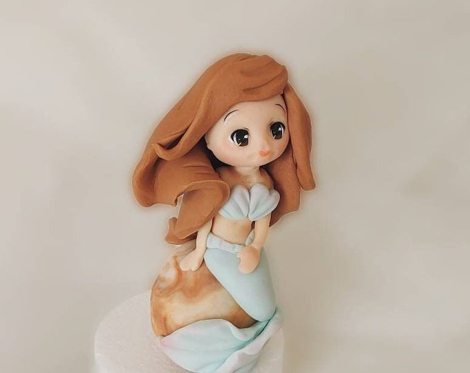 Mermaid Cake Topper. Fairyland themed Cake Toppers. Mermaid Cake Figures.