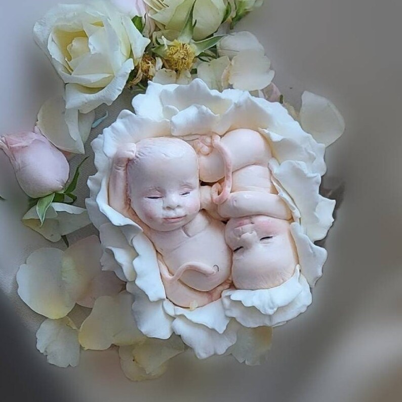 Baby Figurines. Newborn Twins Figurine Decorations Etsy