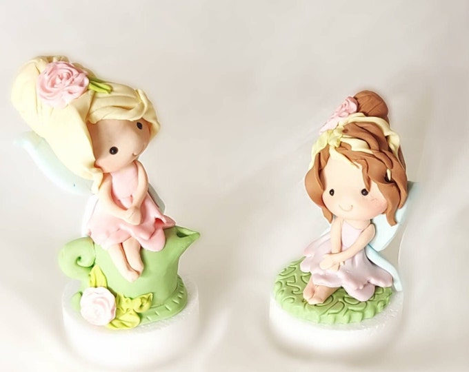 Fairy Cake Figurine. Garden Fairy. Medium  Size Fairy Figure Birthday, Babyshower, Christening Cake Decorations.
