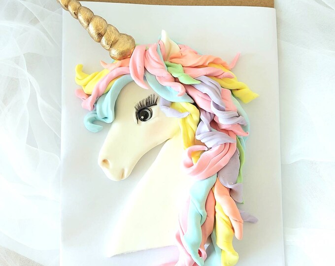 Unicorn 2D Cake Decorations  for Birthday.