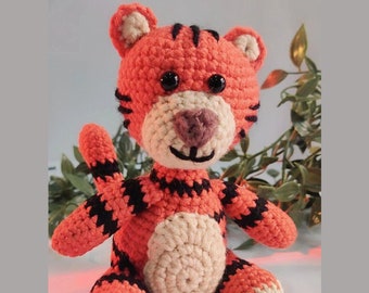 Handgemachtes Tiger-Häkelmuster – Amigurumi-Tiger-DIY-Tutorial – Einfaches Häkeltiermuster für Anfänger