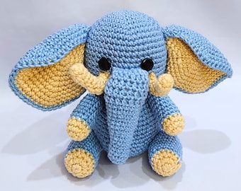 Adorable Baby Elephant Crochet Pattern - Cute Amigurumi Elephant for Nursery Decor & Baby Gifts - PDF Crochet For Beginners - Baby Shower