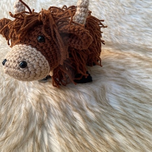 Highland Cow Häkelmuster Amigurumi Kuhmuster Digitaler Download DIY Häkelspielzeug handgemachte Geschenkidee Bauernhoftier-Häkelplüschtier Bild 5