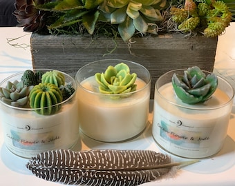 Succulent Candle Accent Toppers