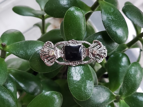 1980 年代のヴィンテージ フェイクマーカサイト、ラインストーン