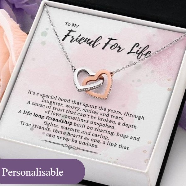 Friendship Necklace Gift For Best Friend Necklace Gift For Her Jewellery Personalised Best Friend Birthday, Wedding, Christmas Gift