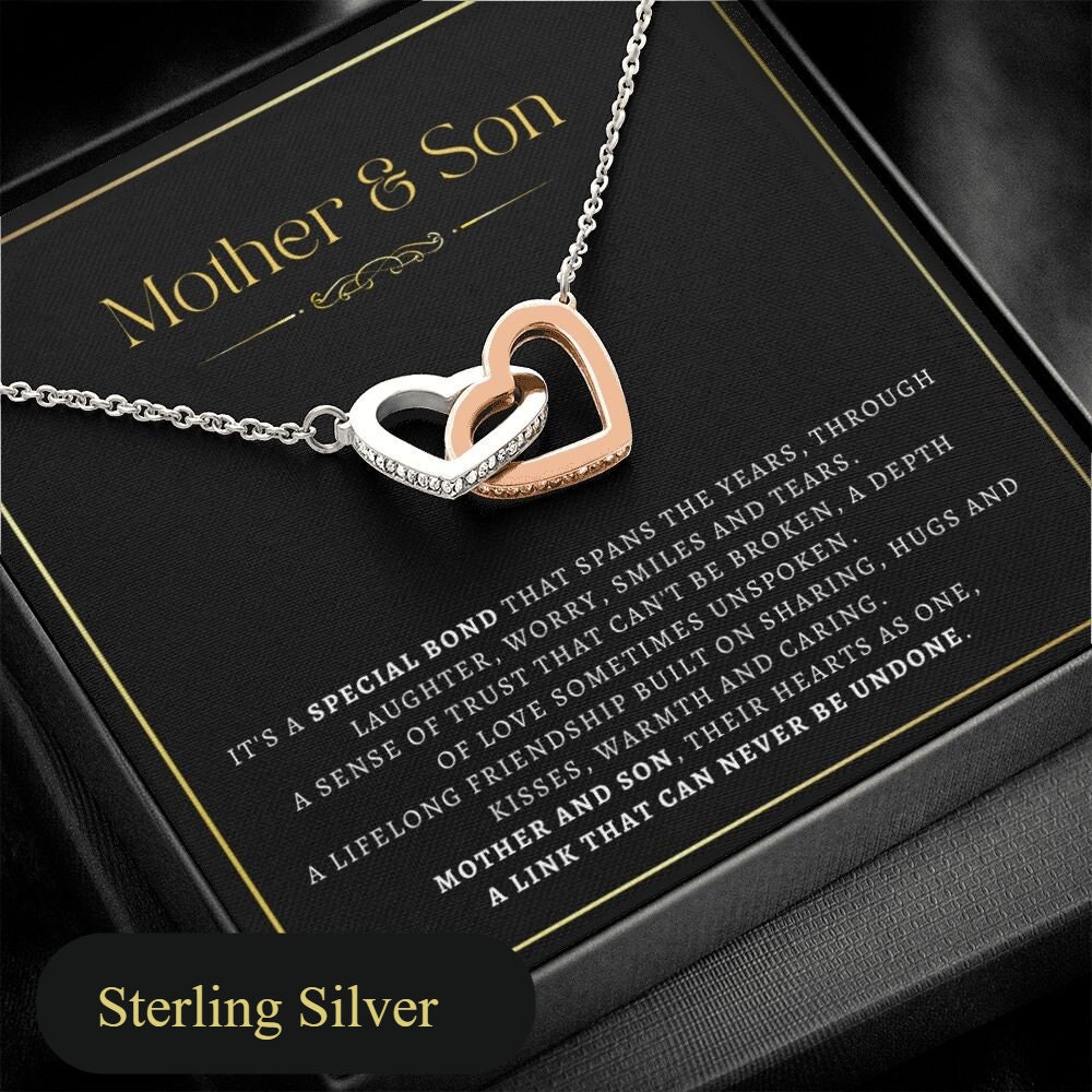 Preschool Graduation Gift Mother Son Matching Necklace Set