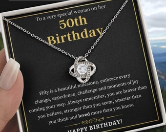 50th Birthday Gift For Women 50th Birthday Necklace Gift For her 50th Birthday Gift Idea For Wife, Best Friend, Sister, Mum 50th Jewellery.