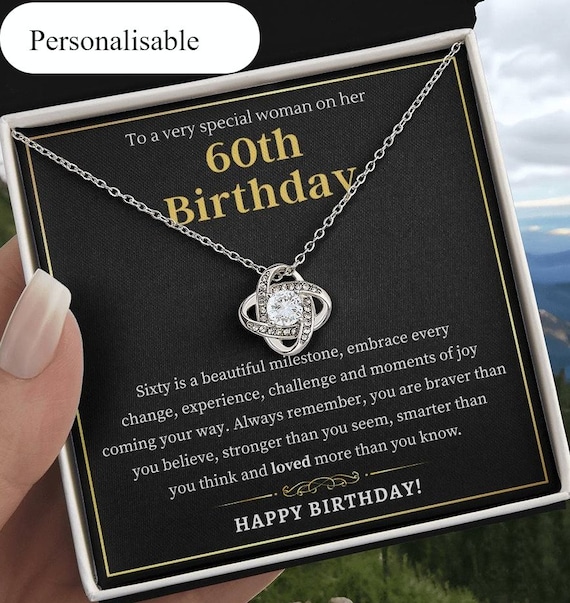 60th Birthday Gift for Women 60th Birthday Necklace Gift for Her 60th Gift for Mum Best Friend Sister Wife 60th Birthday Gift Jewellery Etsy