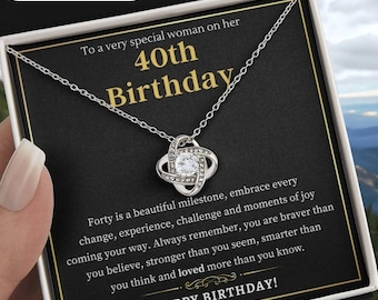 40th Birthday Gift For Her 40th Birthday Necklace Daughter 40th Birthday Gift 40th Necklace 40th Gift Idea For Best Friend, Wife ,Sister 40
