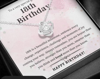 18th Birthday Gift Girl 18th Necklace Gift for Her 18th Gift Idea 18 Jewellery 18th Gift For Daughter, Granddaughter, Niece, Friend, Sister