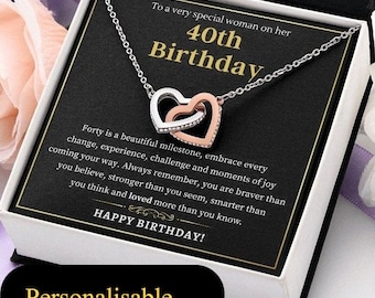 40th Birthday Gift For Her 40th Birthday Necklace 40th Birthday Gift For Women, Friend, Sister, Mum, Daughter, Wife 40th Birthday Jewellery