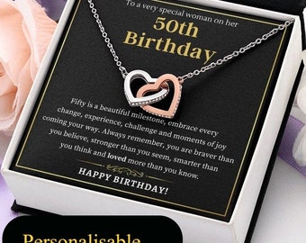50th Birthday Gift For Her 50th Birthday Necklace 50th Birthday Gift For Wife, Mum, Sister, Daughter, Friend, Women, 50th Birthday Jewellery