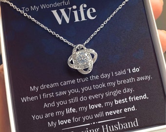 To My Wife Necklace Gift For Wife Gift Ideas Wife Birthday Gift Personalised Anniversary Gift Wife Jewellery Gift Wife Christmas Gift