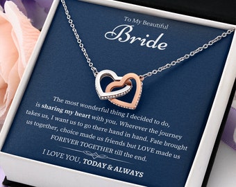 To My Bride Necklace Groom To Bride Wedding Gift For Bride From Groom, Wedding Gift For Wife To Be Gift For Bride To Be Gift Necklace.