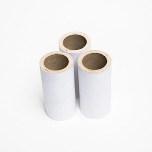 Dicke, robuste weiße Pappröhren, Außendurchmesser: 49 mm x 100 mm