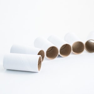 5x White Cardboard Tube OD: 31mm
