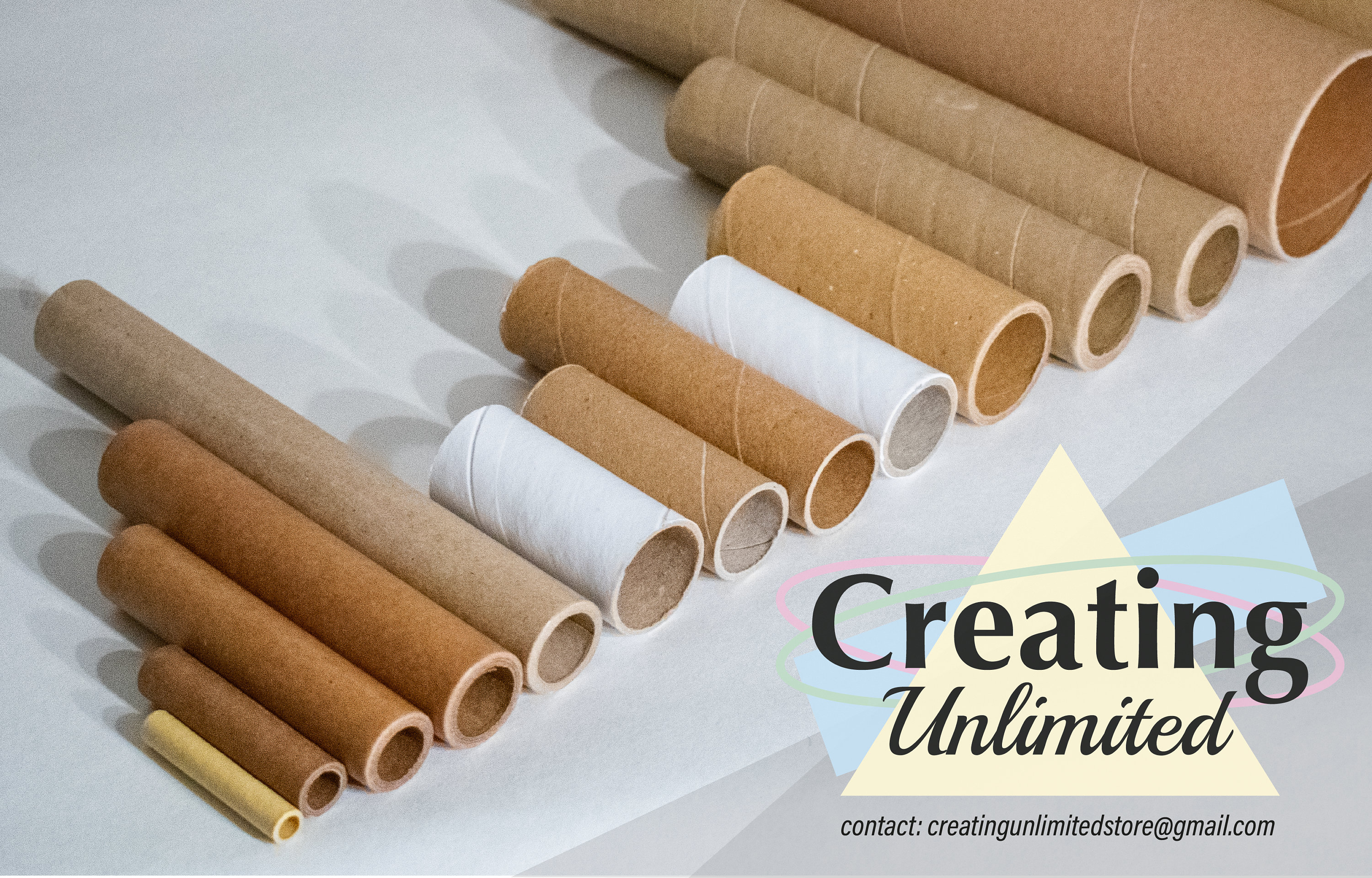 Heavy Duty Cardboard Tube in 5 Sizes, per 10 Pcs. 