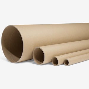 5 tubos de papelão com comprimento de 200 mm, diâmetro externo: 27 mm - 107 mm