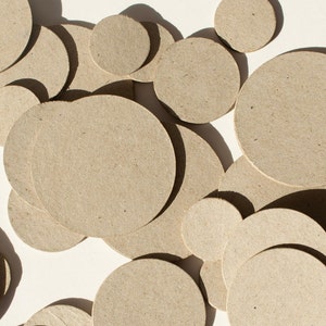 Círculos de cartón de 2 mm de alta calidad, 10 piezas. 25 mm-70 mm
