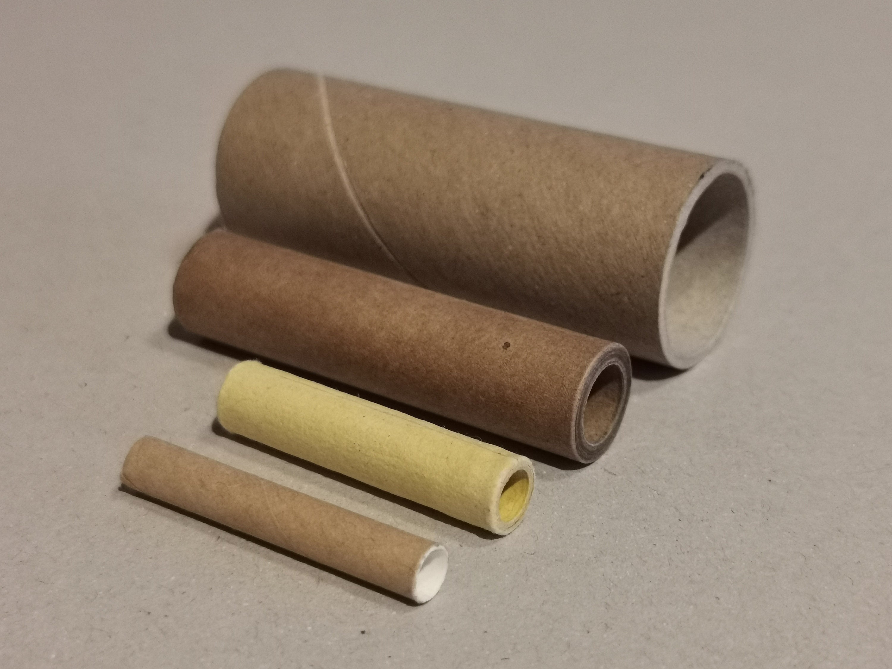 Small Cardboard Tubes in 4 Sizes, Mini Paper Tubes, Tiny Cylinder