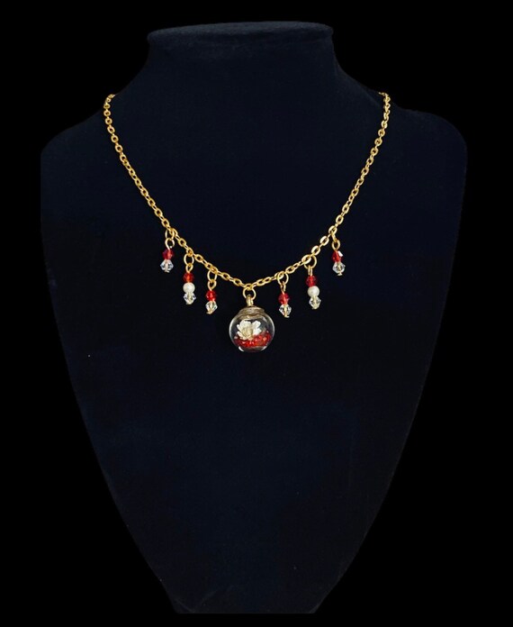 アクセサリー CRYSTAL BALL+GOLD CHAIN NECKLACE Crystal Ball Gold Chain Necklace • Glass Ball Necklace • Crystals