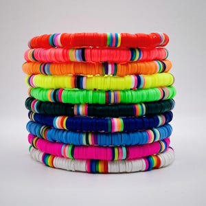 Heishi-armband • Enkla Heishi-armband för stapling • Heishi BFF-armband