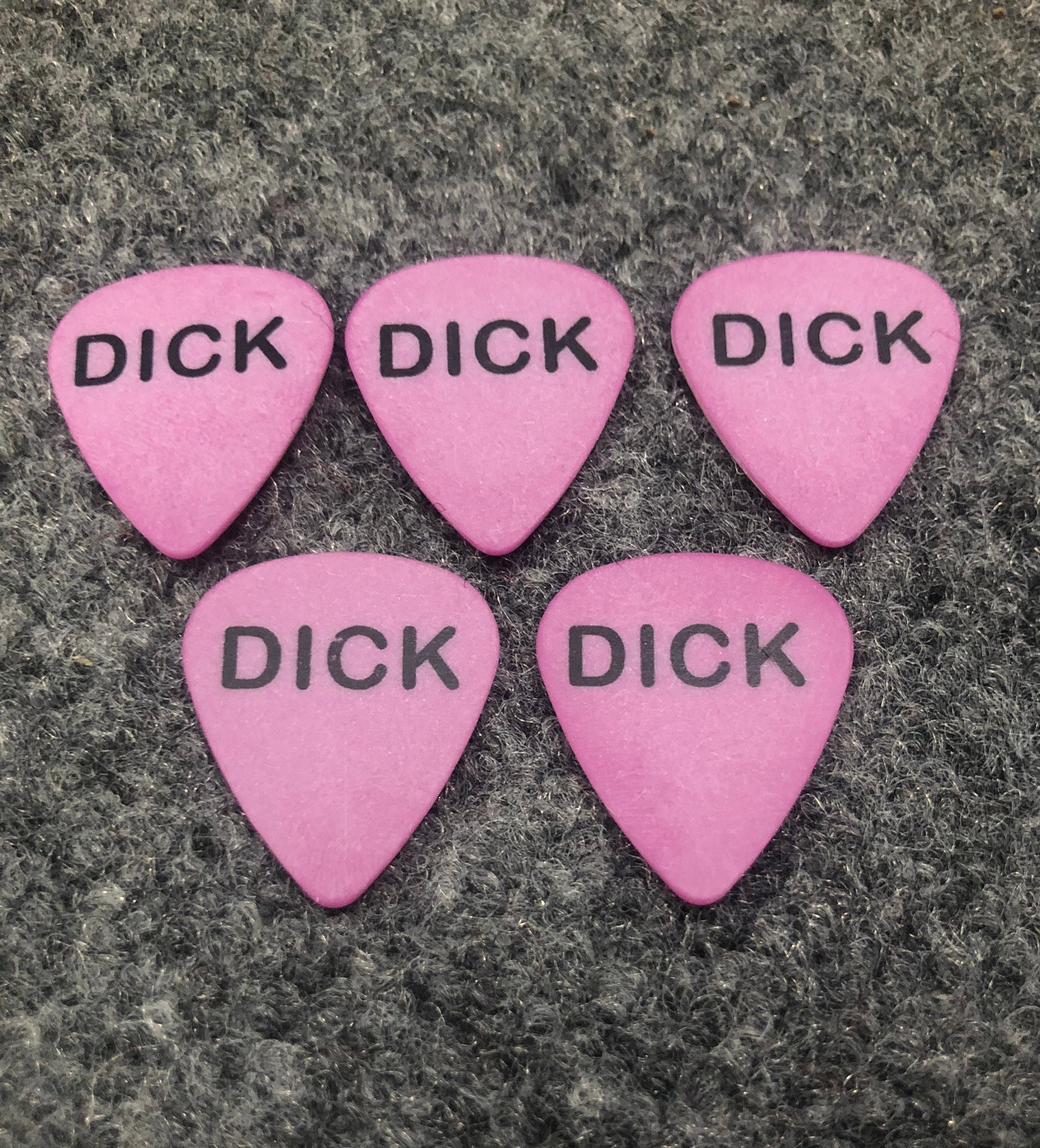 The Original Dick Pick Funny Guitar Pic 5 Pack Etsy