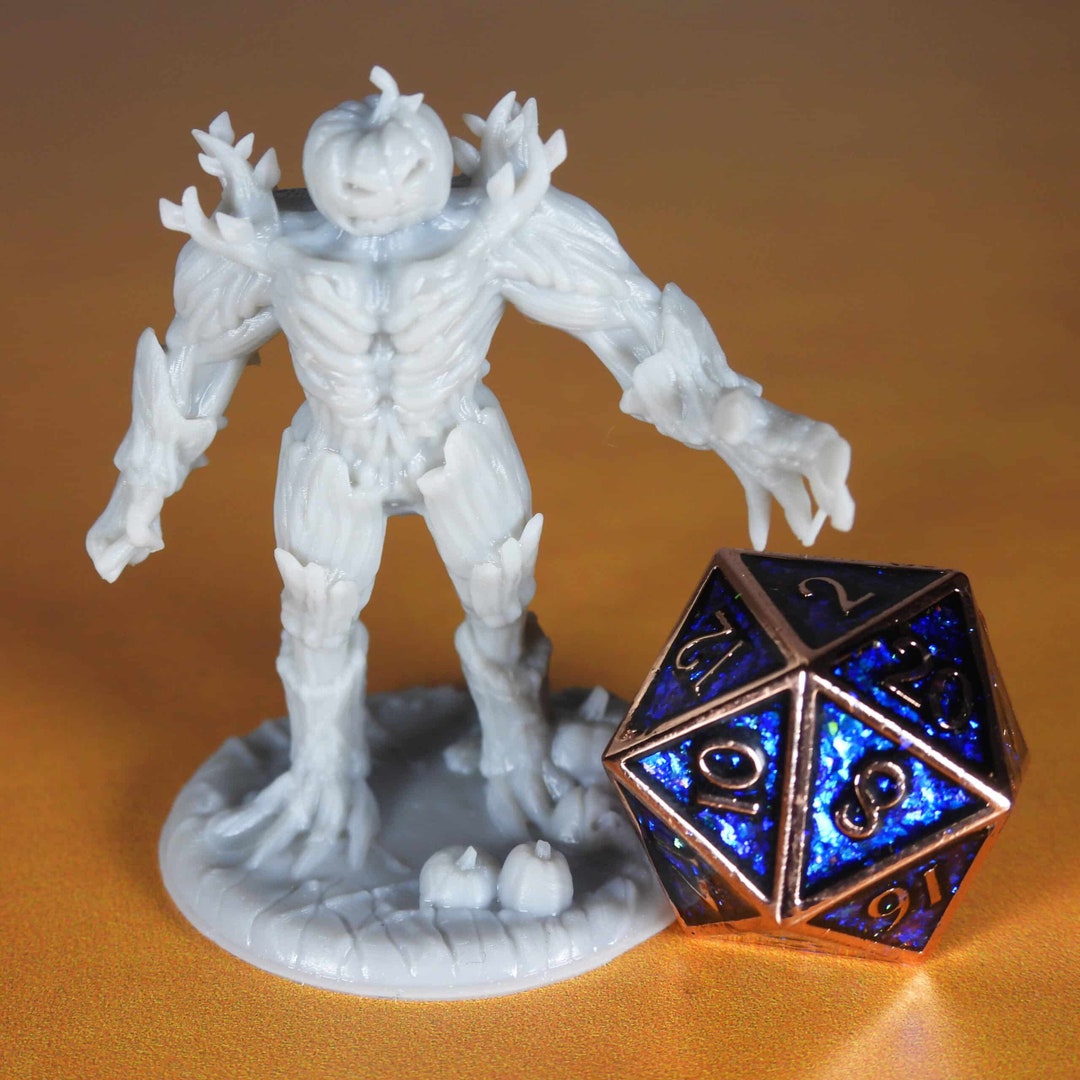 3D Printed Miniature Jack O' Lantern Golem by Mia Kay Etsy