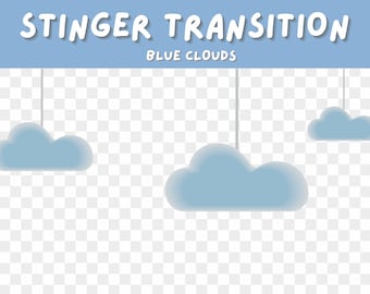 Stinger Transition - Blue Clouds | Twitch overlay | Stream overlay | Animated transition