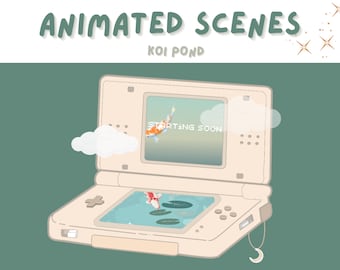 Animated Scenes - Koi Pond | INSTANT DOWNLOAD | Twitch overlays | Animated scenes | Scenes | Overlay