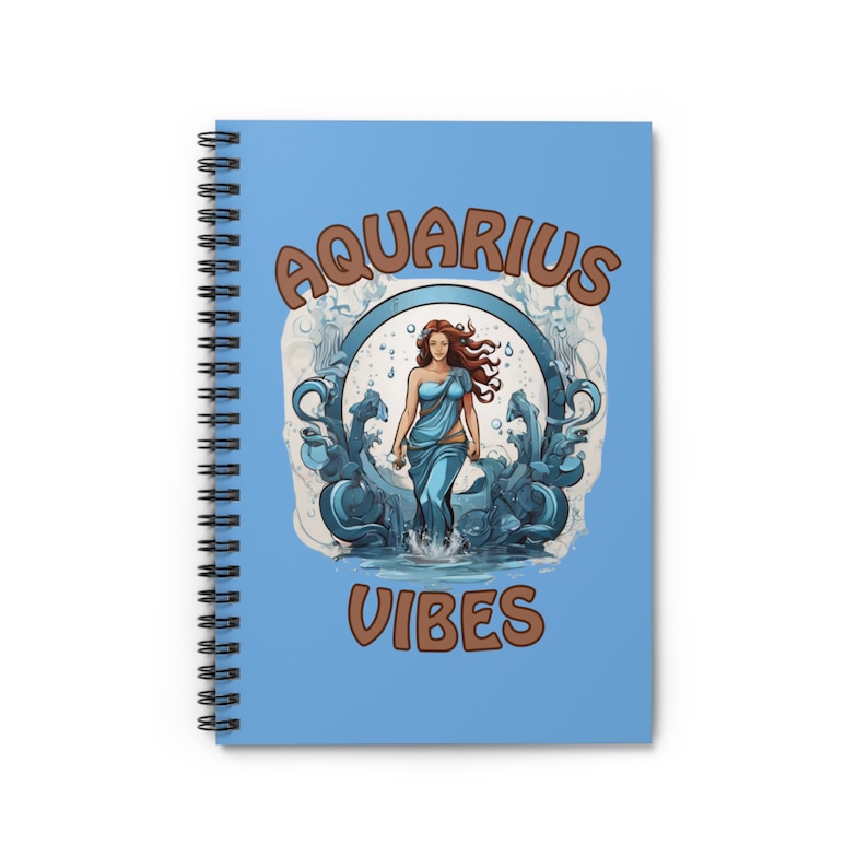 Aquarius Zodiac Spiral Notebook - Ruled Line, Journal, Notebook ...