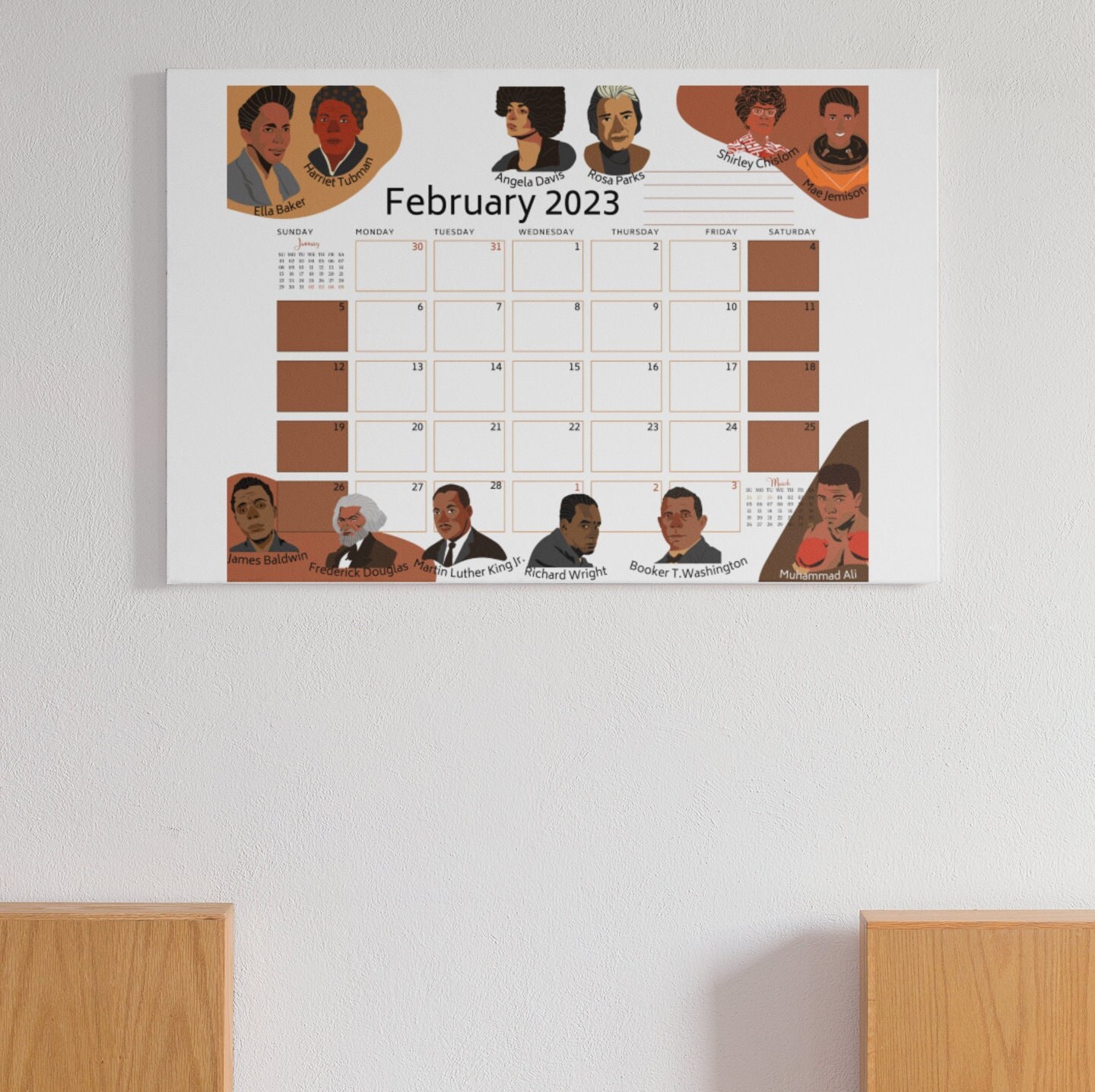 Black History Month, Editable February 2025 Calendar for Black History