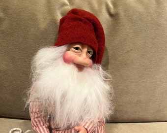 Art doll Santa, Handmade, Tomte